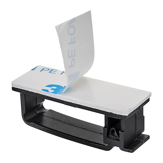 50Pcs Self Adhesive Cable Management Clips,Cable Organizers Wire Clips Cord Holder for PC Laptop Ethernet Cable Desktop Home Office(1.78’’ x 0.75’’ x 0.28’’,Black)