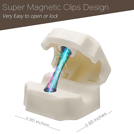 9pcs Magnetic Cable Clips - FonPeak Ultra-Adhesive Desk Cable Management Clips, Cord Organizer for Max 7.5mm/0.3 inches Cables, Suit for Desktop, Nightstand, Home, Office, Car, and Wall