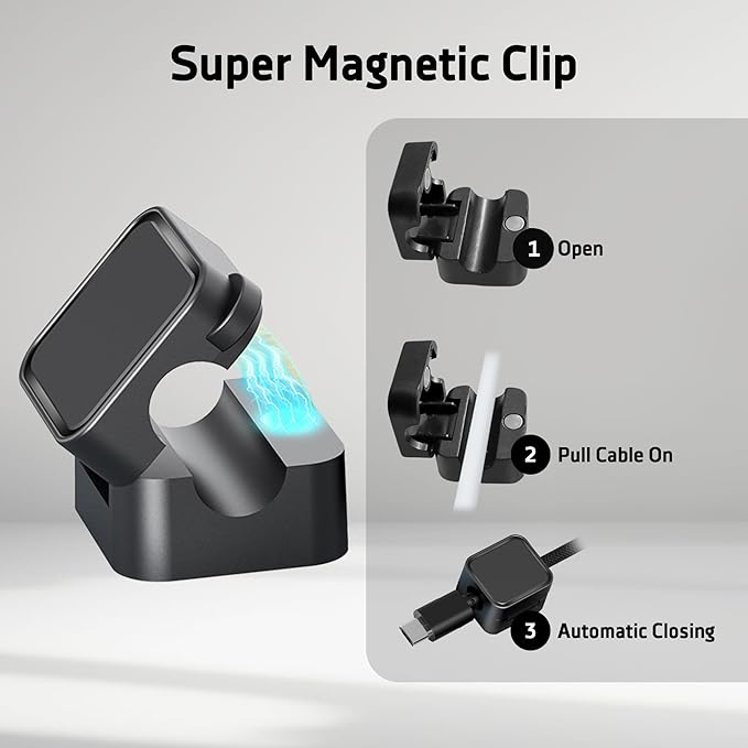 6 Pack Self Adhesive Mangetic Cable Clips, Cable Mangement, Cord Holder, Organizer for Desk, Wall, PC, Phone, Office, USB, Ethernet, Power Cords, Black, FILTERGUARIAN