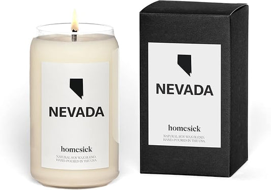 Homesick Premium Scented Candle, Nevada - Scents of Lemon, Orange, Patchouli, 13.75 oz, 60-80 Hour Burn, Natural Soy Blend Candle Home Decor, Relaxing Aromatherapy Candle