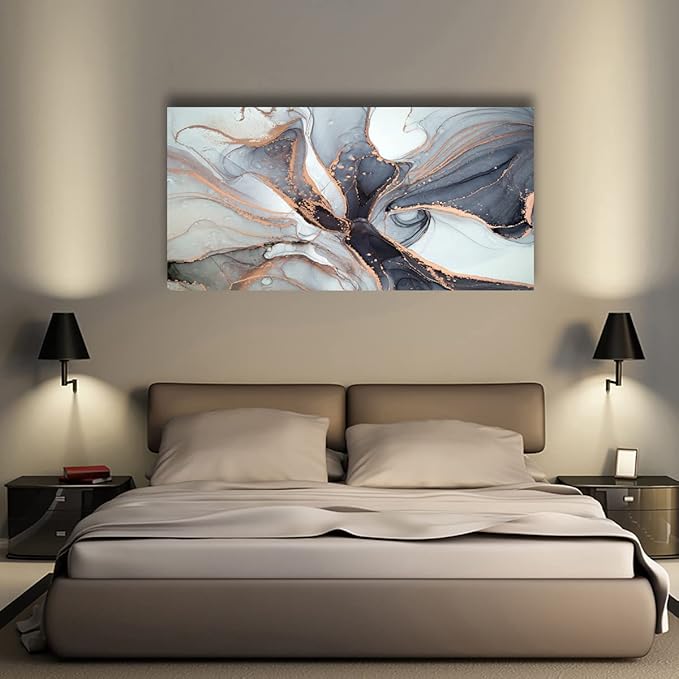 Abstract art Pictures Canvas Wall Art for Living room Bedroom or Bathroom Wall Decor,Abstract Wall Art Print Paitnings for home Decor,Line drawings Waterproof Stretched Ready to Hang-20x40inches
