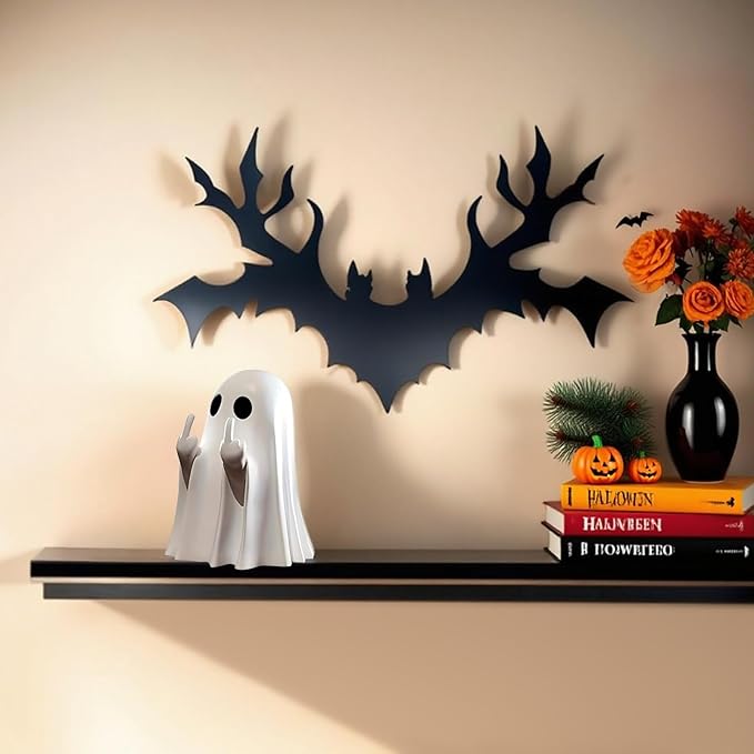 Halloween Ghost Figurine, Halloween Decorations Indoor, Farmhouse Tiered Tray Decor, Spooky Home Decorations, Coffee Table Centerpieces Shelf Mantel Display