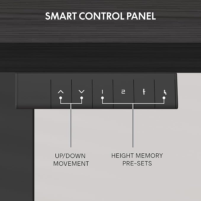 FLEXISPOT Q4 One-Piece Standing Desk with Rattan Drawers, 55 x 24 Inch Adjustable Height, Electric Stand Up Table with Monitor Shelf, Home Office Ergonomic Computer Desk with Memory Presets, Black