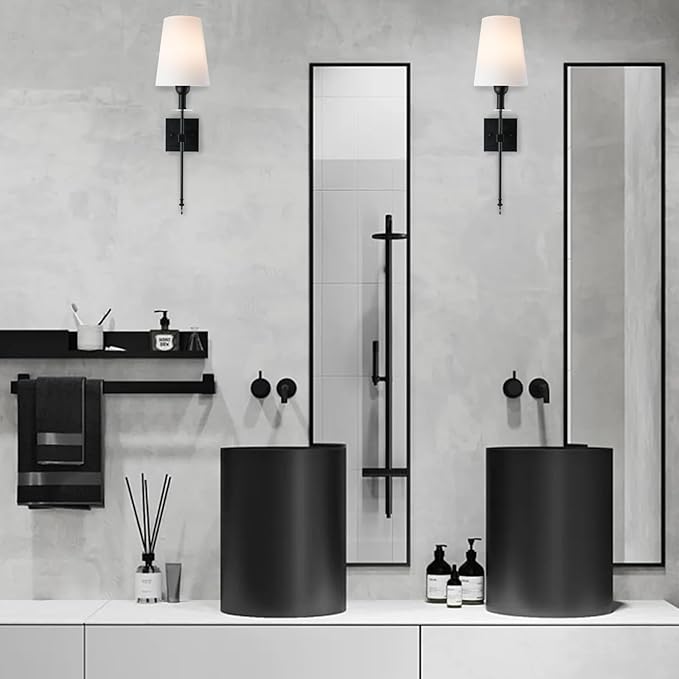 TOOTOO STAR Battery Operated Wall Sconce Set (2pcs), Non-Hardwired Dimmable Battery Powered for Bedroom, Living Room, Fireplace, Reading Room, Hallway