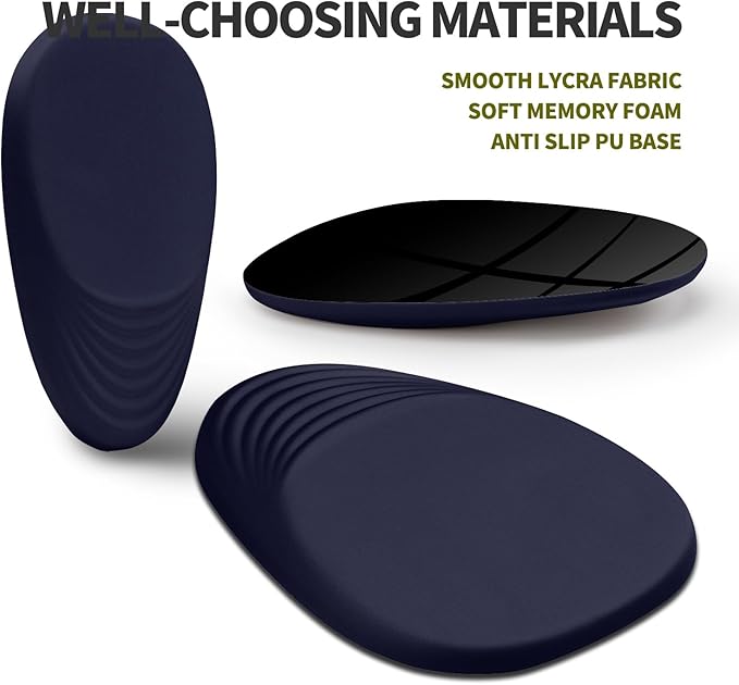 Hokafenle Ergonomic Mouse Pad Wrist Support, Terraced Slope Carpal Tunnel Wrist Pad for Mouse with Unibody Memory Foam, Wrist Rest Pain Relief Mousepad (Dark Blue, 11.8x7.9 in)