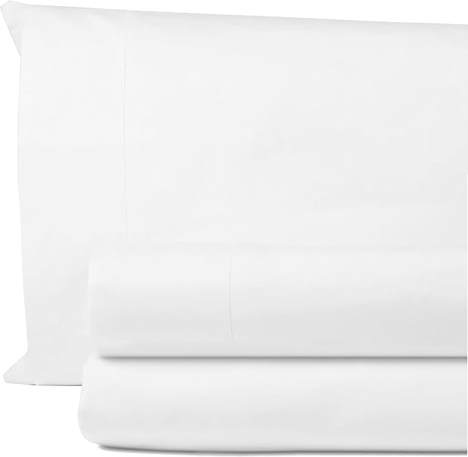 100% Egyptian Cotton Twin Sheets Set 1000 Thread Count Luxury Hotel Soft and Smooth White Twin Size Bed Sheet Set 16" Deep Pocket Sateen Weave Extra Long Staple Cotton Bedding - 3 Piece