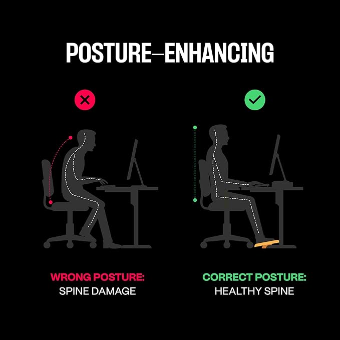 Adjustable Under Desk Foot Stool - Ergonomic Foot Rest with 7 Angles - Natural