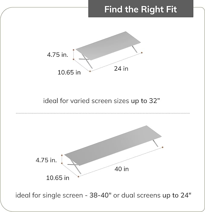 Anji Mountain Monitor Stand - Desktop Organizer & Laptop Riser, Ergonomic Monitor Riser, Space-Saving Monitor Stand for Desk, Durable Construction, Easy Assembly, Ideal for Home & Office,Biscotti