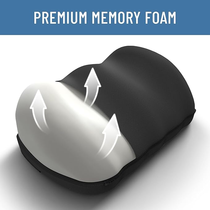 Everlasting Comfort Adjustable Cloud Foot Rest for Under Desk at Work with Pressure Point Nodes - Comfortable Memory Foam Office Foot Stool & Under Desk Pillow for Gaming & Home Accessories