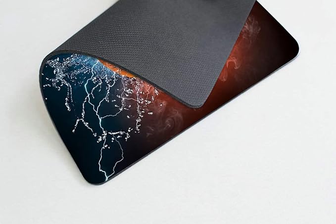 Water and Fire Balls Marble Mouse pad Customized Mousepad Non-Slip Rubber Base Mouse Pads for Computers Laptop Office Desk Accessories Mouse pad