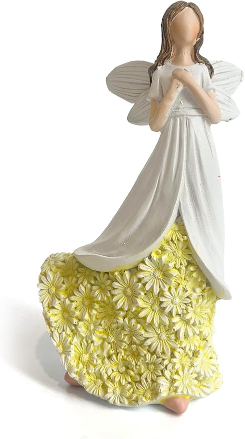 Sunflower Angel Figurines Home Decor, Encouragement Anniversary Retirement Gift for Woman, Memorial Bereavement Sympathy Gifts Idea