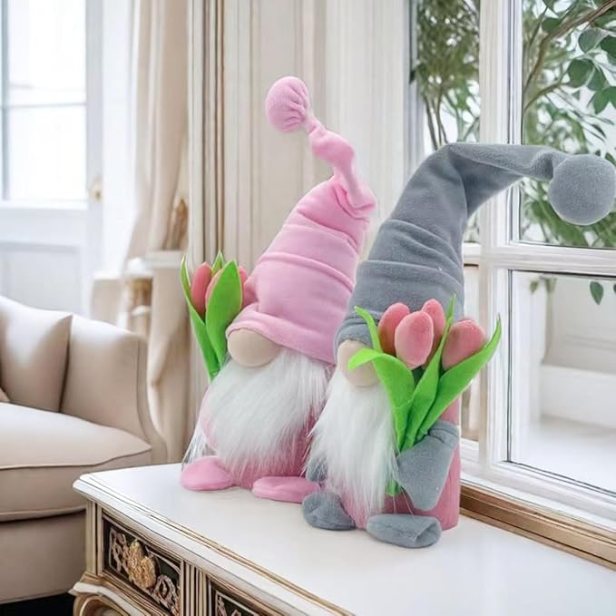 Gnome Plush Decorations Gift, 15 inch Gnome Decorations for Home,Christmas Gnomes Plush for Tiered Tray Decor, Swedish Gnomes Thanksgiving Christmas Decor Table Decoration Home Tabletop Elf Doll,Grey