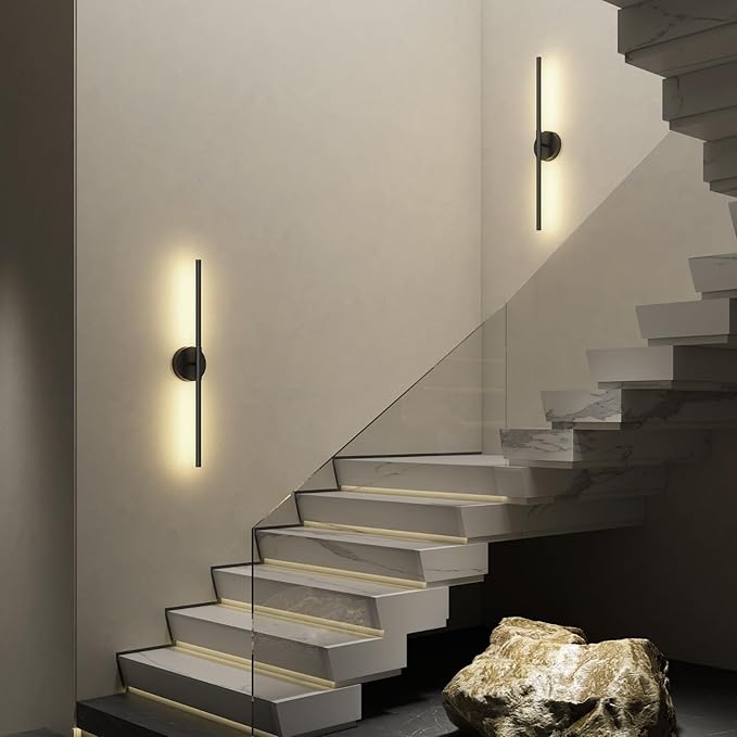 Battery Operated Wall Sconces Set of 2, 360°Rotation Wireless Rechargeable Wall Lights: Dimmable Detachable Wall Lamp with Remote Control, 3000K-6000K Infinite Dimming Wall Sconce 34.7 Inch