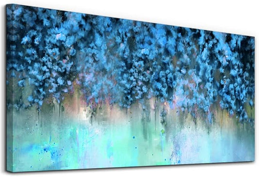 Abstract Wall Decor For Living Room Bedroom Wall Art Paintings Blue Abstract Painting Wall Artworks Hang Pictures For Office Decoration Canvas Prints Fashion Room Home Decorations Posters 20" X 40"
