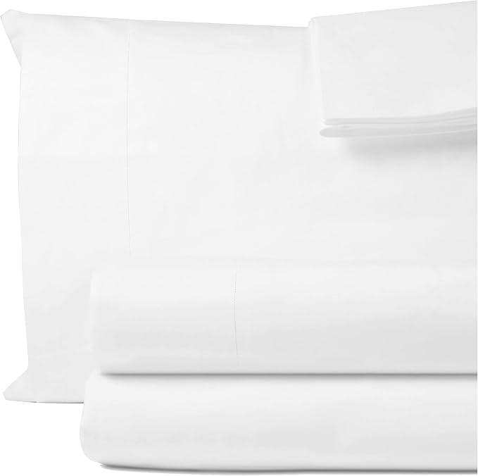 100% Egyptian Cotton Sheets Full Size 1000 Thread Count Luxury Hotel Quality Soft and Smooth White Full Bed Sheet Set 16" Deep Pocket Sateen Weave Extra Long Staple Cotton Bedding - 4 Piece