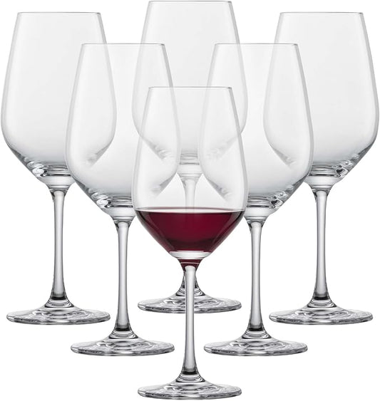 SCHOTT ZWIESEL Forté Red Wine Glass (Set of 6), Burgundy Glasses for Red Wine, Dishwasher-safe Machine-made Tritan Crystal Glasses, Made in Germany (13.5 Ounce)