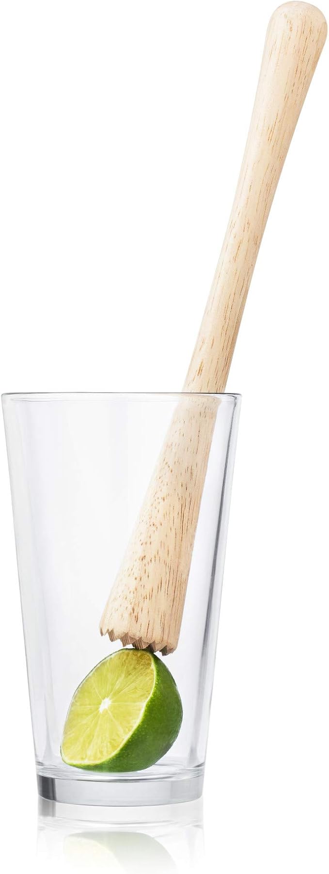True Smash Wooden Muddler for Cocktails with Ergonomic Contoured Handle, Durable Cocktail Muddlers, Herbs and Fruit Crushers, Home Bar Accessories, 9.75", Set of 1