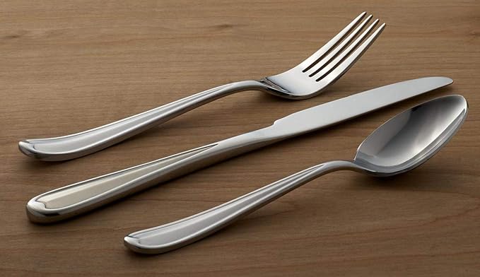 Oneida Dylan 42 Piece Everyday Flatware, Service for 8, 18/0 Stainless Steel, Silverware Set (Pack of 2)
