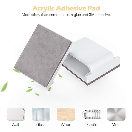 AGPTEK Ethernet Cable Clips, 100 PCS Adhesive Wire Clips, Flat Cord Clips Small Cable Holder Management for Home Wall Flat Ethernet Network Cord Organizer, Decoration Fairy Light Sticky Hooks, White