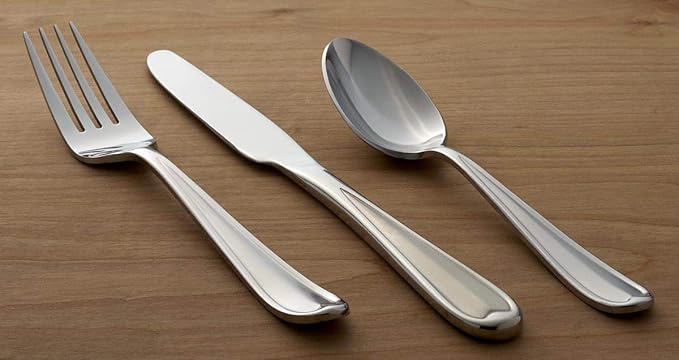 Oneida Dylan 42 Piece Everyday Flatware, Service for 8, 18/0 Stainless Steel, Silverware Set (Pack of 2)
