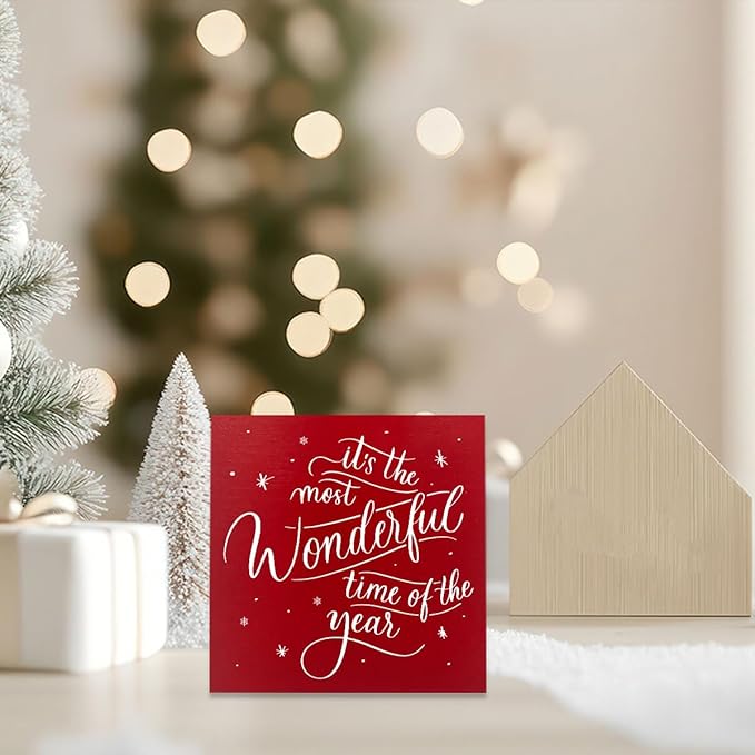 Christmas Vacation Holiday Decorations - Merry Xmas Decor - 5 x 5 Inches