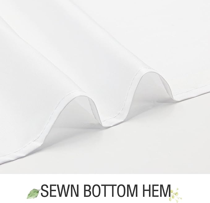 Gibelle Extra Long Shower Curtain 72 x 84, Black and White Floral Shower Curtain, Watercolor Plant Eucalyptus Leaves Fabric Shower Curtain Set with Hooks