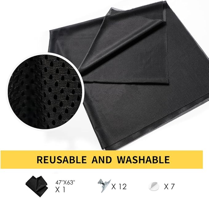 SCHRLING No Drill Cordless Light Filtering Window Shade, Transparent Temporary Shade for Filtering Glare, 47" W x 63" L with Suckers, for Living Room, Bedroom