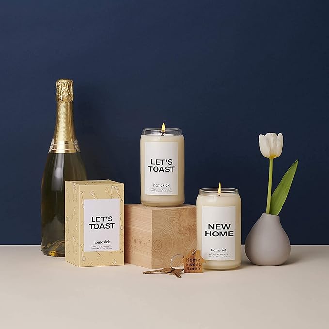 Homesick Scented Candles for Home (Massachusetts) - 13.75 oz Long-Lasting Soy Wax Jar Candle for Women & Men for All Occasions, 60-80 Hours Burn Time - Notes of Coffee & Apple Cider