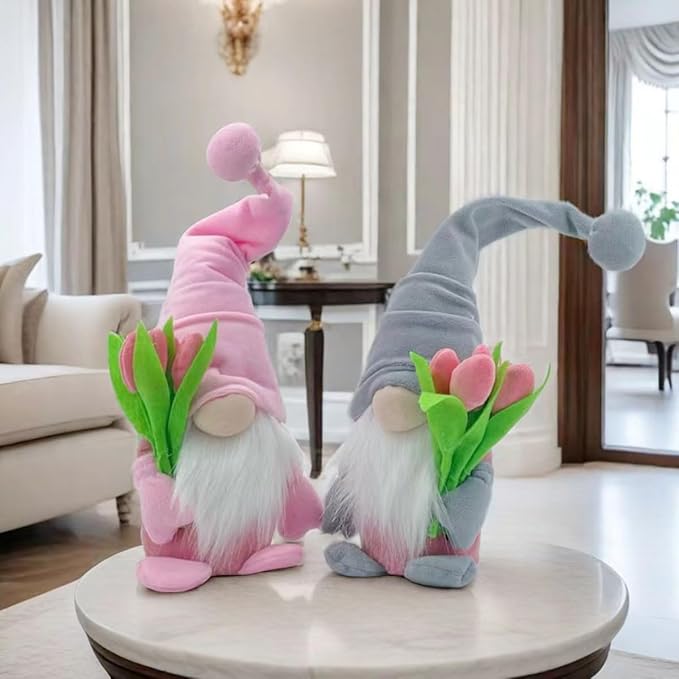 Gnome Plush Decorations Gift, 15 inch Gnome Decorations for Home,Christmas Gnomes Plush for Tiered Tray Decor, Swedish Gnomes Thanksgiving Christmas Decor Table Decoration Home Tabletop Elf Doll,Grey