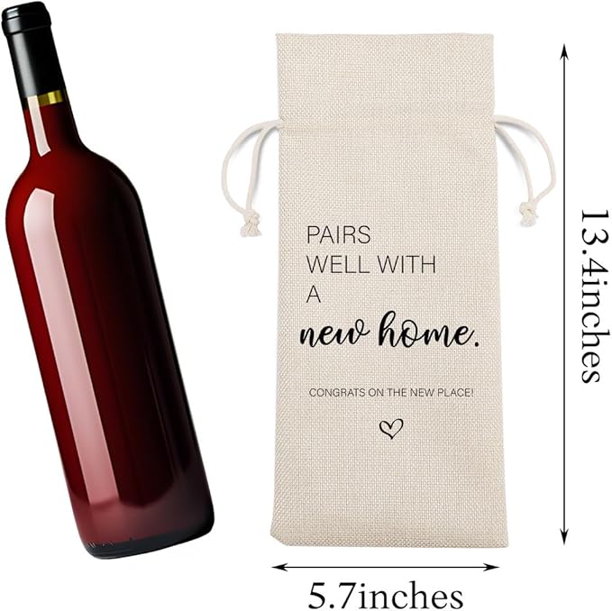 House Warming Gifts New Home Pairs Well with A New Home Wine Bag New Home Gift Ideas Realtor Gift to Clients First Housewarming Gifts New Home Gifts for New Home Owner New House Wine Bag