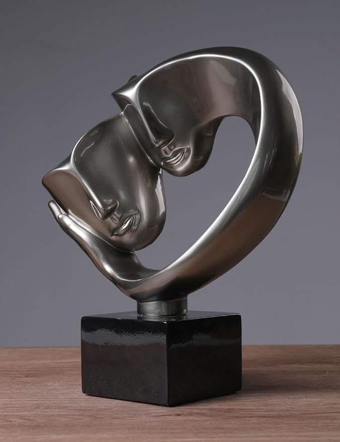 Abstract Sculpture Decor Modern Arts Lover Figurine Table Centerpiece Statue Polyresin 10.6 inch