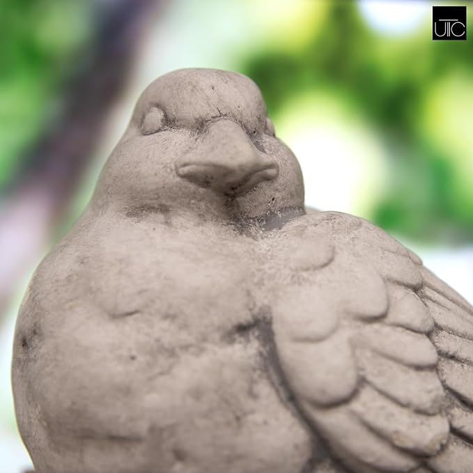 Urban Trends Bird Statues for Outdoor, Small Decorative Cement Bird Sculpture for Lawn, Patio Yard Lawn Figurine Decorative Ornament Home Decor Items: 8.25"x5.25"x6.25"H