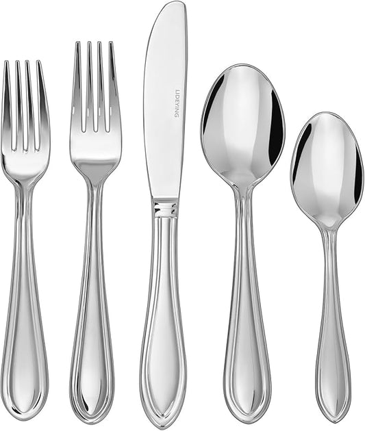 Silverware Set, 20 Piece Flatware Cutlery Set for 4,18/0 Stainless Steel Utensils,Mirror Polished Dishwasher Safe, Modern Tableware for Home, Restaurant, Wedding, Party