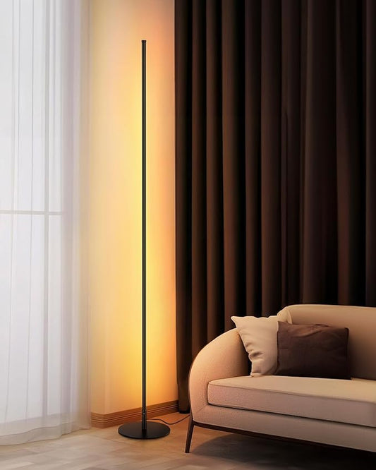 unionlux Corner Floor Lamp 2 Pack, Minimalist Dimmable LED Corner Lamp with Remote, Modern Floor Lamp for Living Room Bed Room, Stepless Adjustable Color Temperature