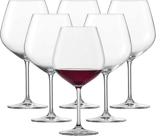 SCHOTT ZWIESEL Forté Burgundy Goblet (Set of 6), Burgundy Glasses for Red Wine, Dishwasher-Safe Tritan Crystal Glasses, Made in Germany (25 Ounce)