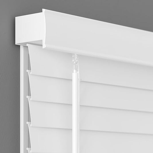 2 Inch Cordless Room Darkening Faux Wood Blind - 14.25" W x 36" L - White, Over 1,000 Custom Sizes Starting at 18.97, Inside or Outside Mount, Venetian Shades for Interior Windows by Lumino
