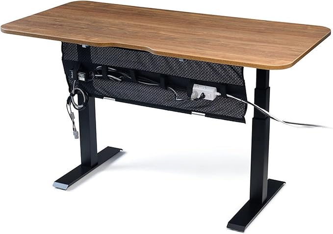 Perfect Posture Mesh Cable Organizer – Under Desk Cable Management with Adjustable Straps, Flexible Mesh, Easy-Access Design, & Standing Desk Compatible – 37.5” (Black)