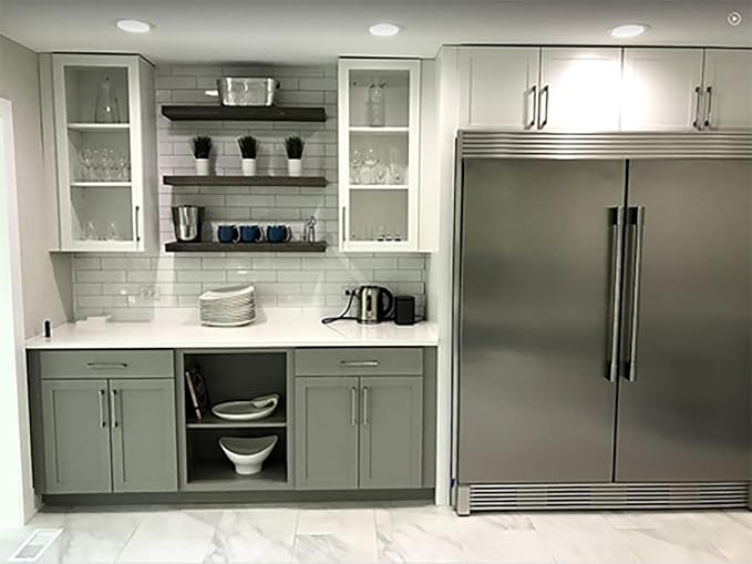 joelsantiques 30 Inch Wooden Floating Shelves for Wall - 30x6x2 in - Made of Natural Wood - Long Heavy Duty Rustic Wall Shelves for Bedroom - Perfect for Living Room, Kitchen - Mocha