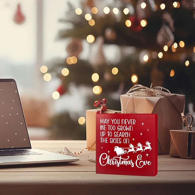 May You Never Be Too Grown Up to Search Christmas Vacation Movie Decor Sign, Xmas Vacation Sign Merry Christmas Decorations 5 x 5 Inch