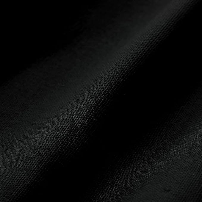 Awellife Farmhouse Black Shower Curtain Button Linen Textured Woven Fabric,Pleated Black Stripe,Country Style,72x72 Inch