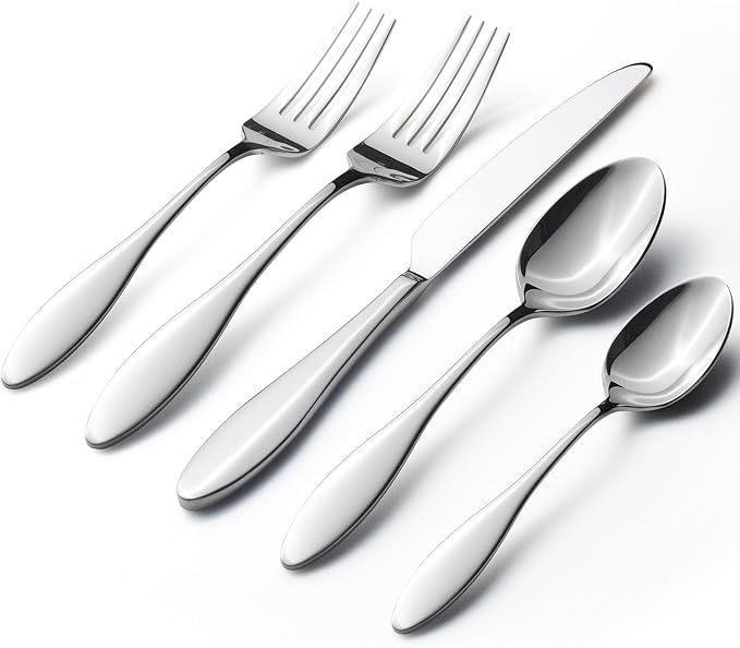 Alata Emma 40-Piece Plain Silverware Set