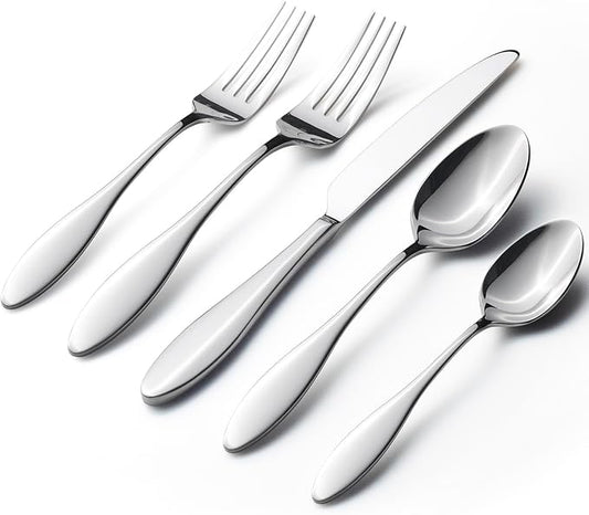 Alata Emma 40-Piece Plain Silverware Set