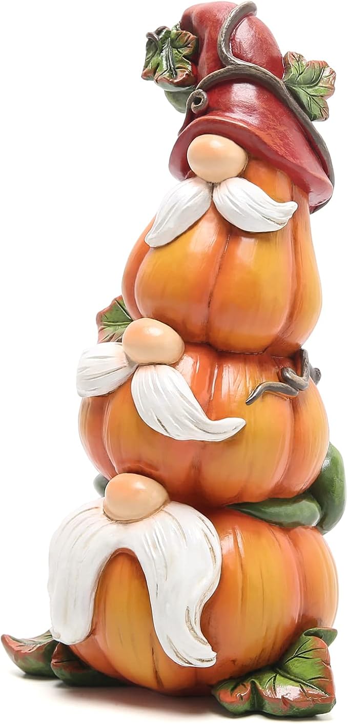 Hodao Fall Thanksgiving Stack Gnome Pumpkin Table Decorations Indoor Creative Thanksgiving centerpieces for Tables