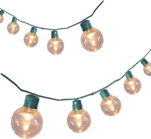Vigdur Outdoor String Lights 21FT Patio Lights with 35 Shatterproof G40 Plastic Bulbs, Outside Hanging Light Waterproof for Porch Deck Garden Backyard Party