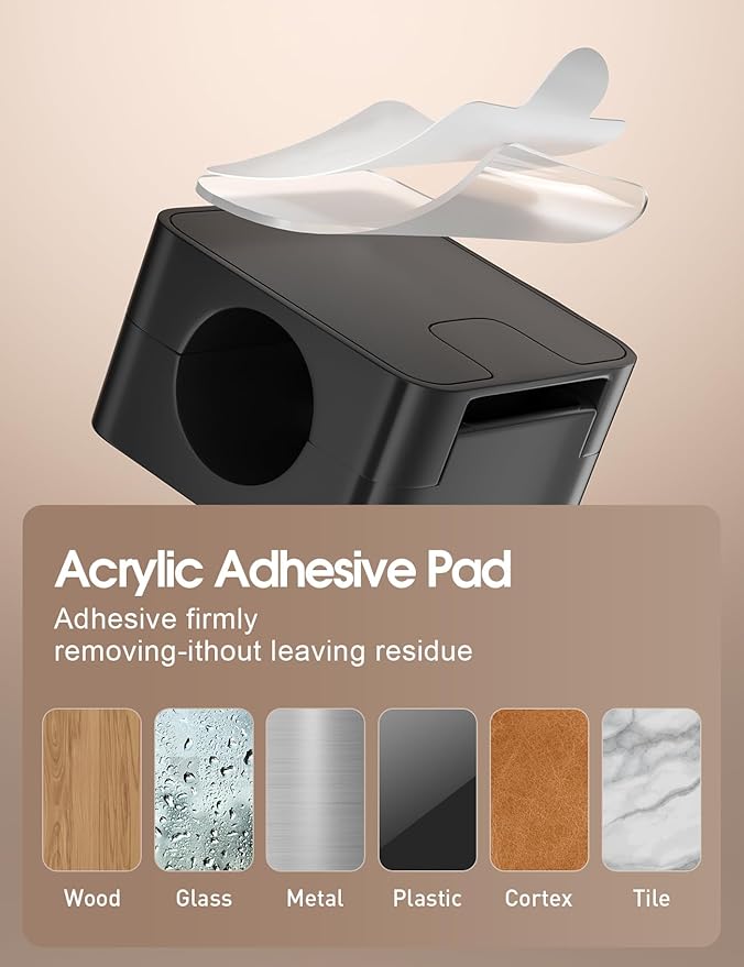 8 Pack Magnetic Cable Clips，Premium Cord Holder for Nightstand，Cord Organizer for Desk，20 Pack Plus 1 Roll of Cable Ties Reusable for Bundling for Desk, Nightstand,Car, Kitchen, Home, Office