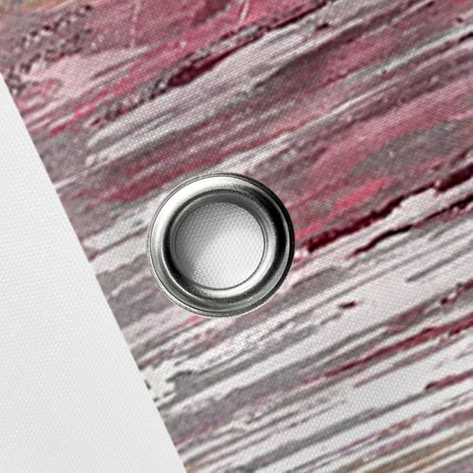 JAWO Abstract Shower Curtain, Modern Aesthetic Stripe Shower Curtain Sets with 12 Hooks for Bathtub Bathroom Gray Purple Contemporary Abstract Painting Fabric