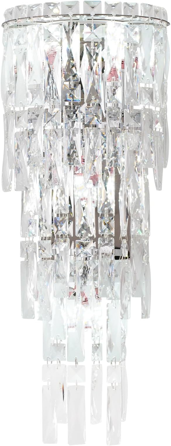 Wall Sconces,Modern Crystal Wall light Fixtures Indoor Luxury Chrome Wall Lamp,K9 Acrylic Crystal Drops Wall Lamp,Elegant Wall Lighting for Bedroom Bathroom Hallway Living room Mirror Bedside