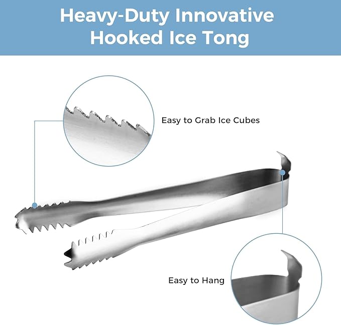 3L Double-Wall Vacuum Insulated Ice Bucket with Lid & Tong Stainless Steel Champagne Buckets for Cocktail Bar, Parties & Outdoor