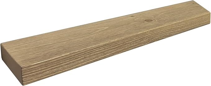 joelsantiques 42 Inch Wooden Floating Shelves for Wall - 42x6x2 in - Made of Natural Wood - Long Heavy Duty Rustic Wall Shelves for Bedroom - Perfect for Living Room, Kitchen - Natural