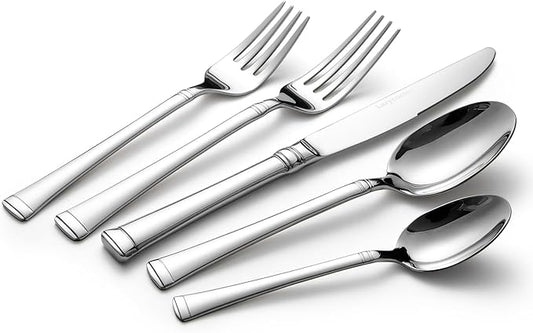 Silverware Set Service for 8, 18/10 Stainless Steel, 40 Piece Set, Flatware Cutlery Set，Mirror Polished
